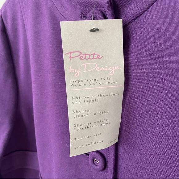 SANDRO Petite Jacket in Eggplant NWT - Picture 6 of 9